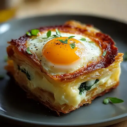 Baked Eggs Napoleon