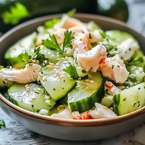 Cucumber Salad with Crab Meat