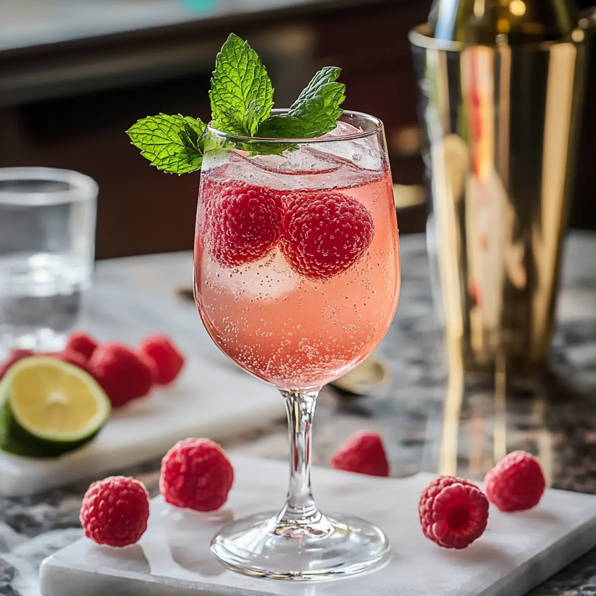 Raspberry Moscato Cocktail