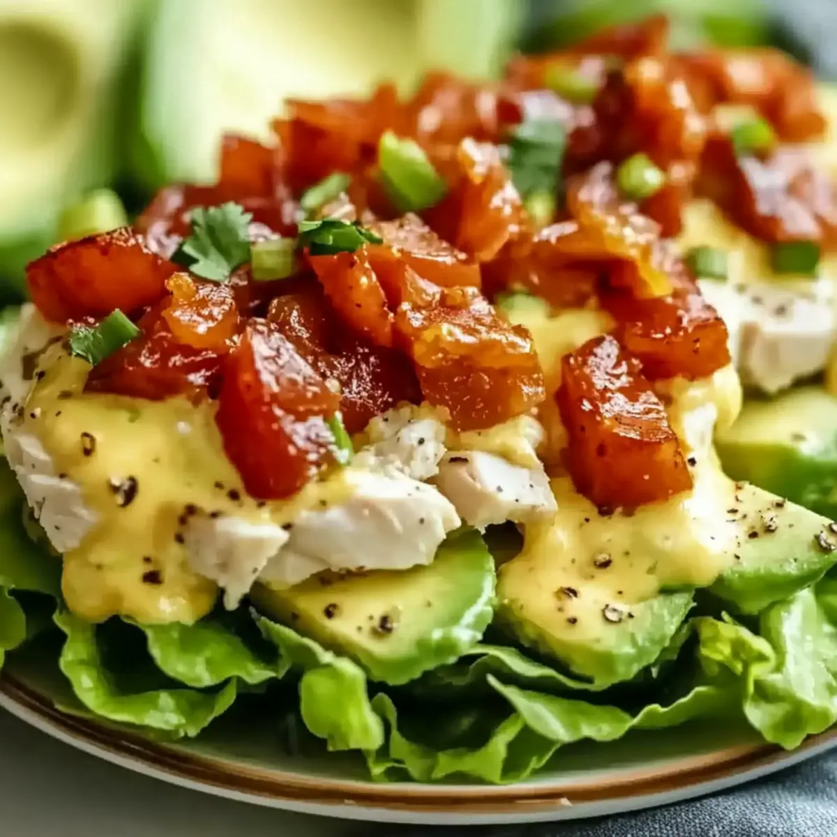 BLT Egg Salad Lettuce Wraps