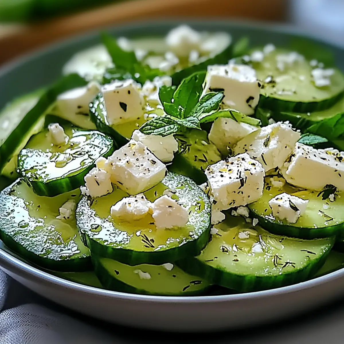 Cucumber feta salad