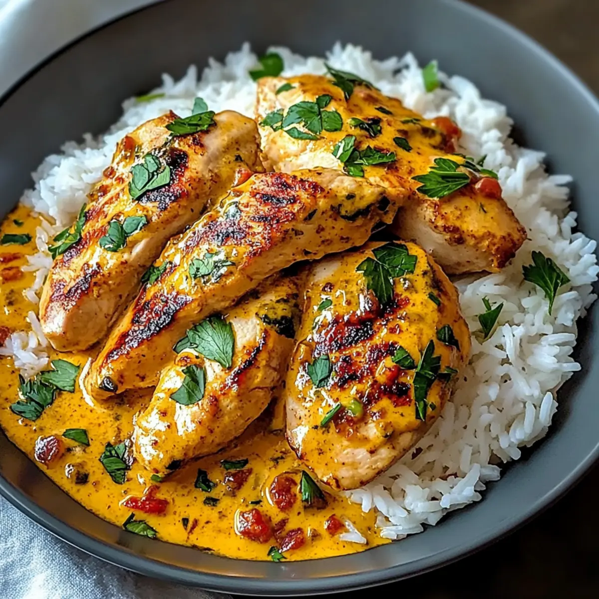 Creamy Peri-Peri Chicken with Rice