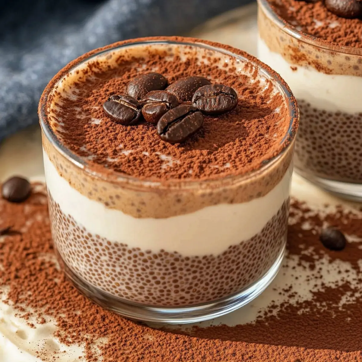 Tiramisu Chia Pudding With Greek Yogurt