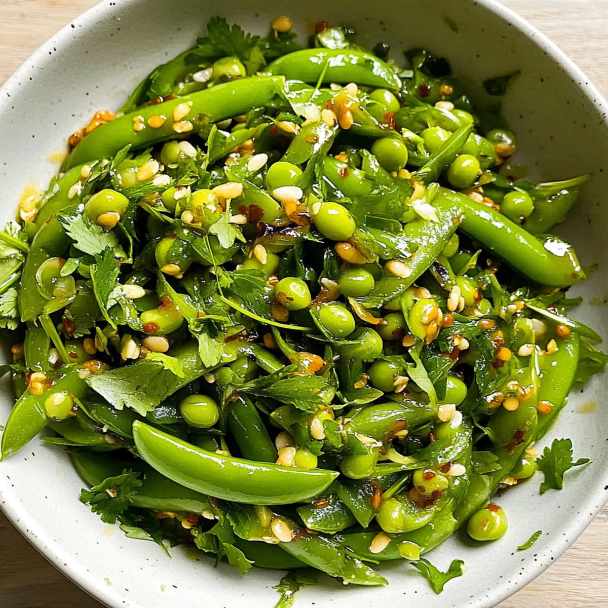 Chili Crisp Snap Pea Salad