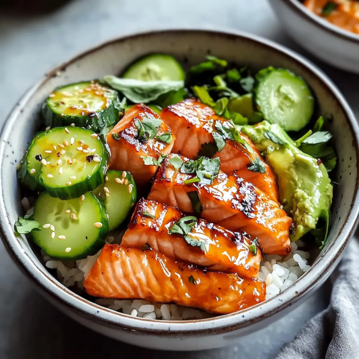 Honey Glazed Salmon Bowl