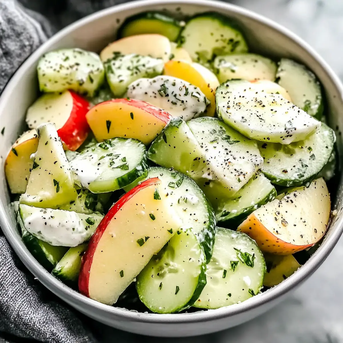 Apple Cucumber Salad With Creamy Yogurt Dressing