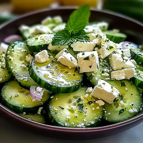 Cucumber feta salad
