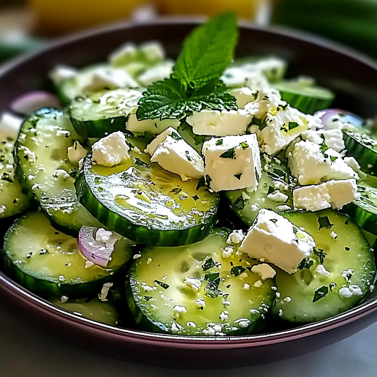 Cucumber feta salad