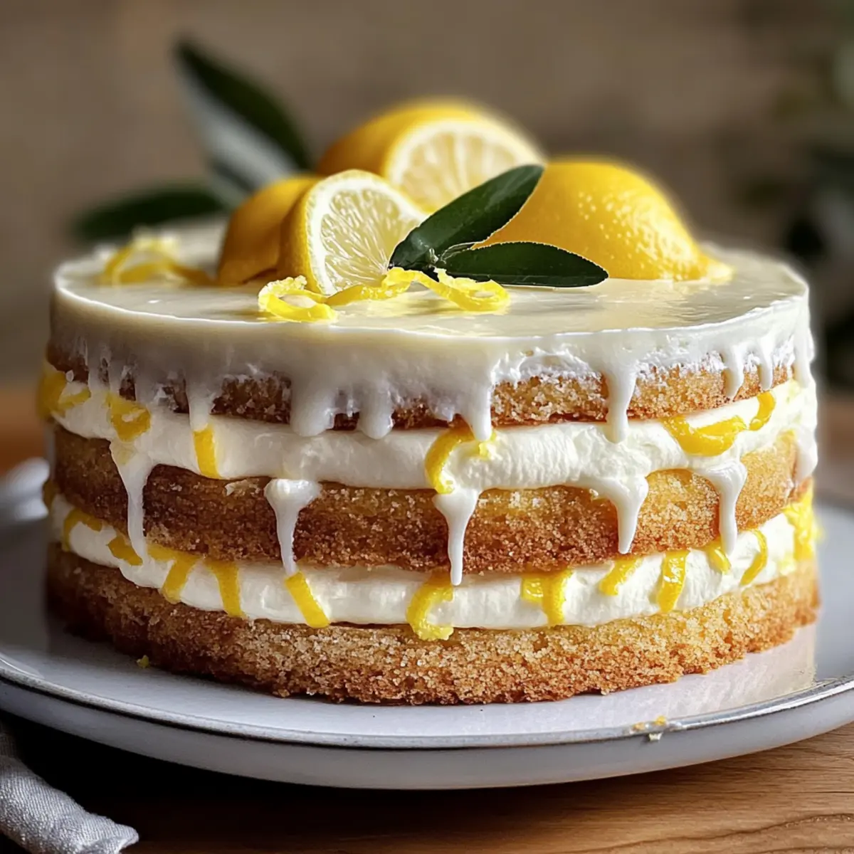 Limoncello Cake with Mascarpone Frosting