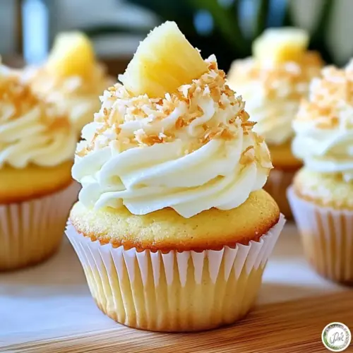 Pineapple Coconut Cupcakes