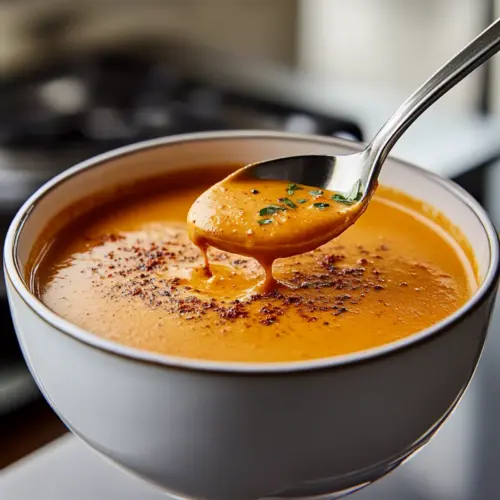 Roasted Red Pepper Gouda Soup