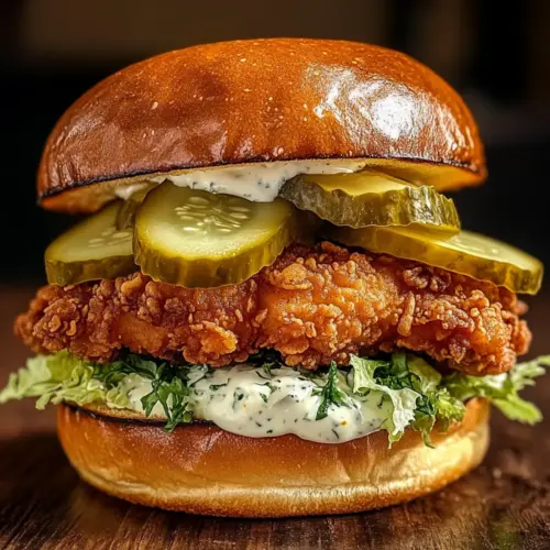 Pickle Brined Fried Chicken Sandwich