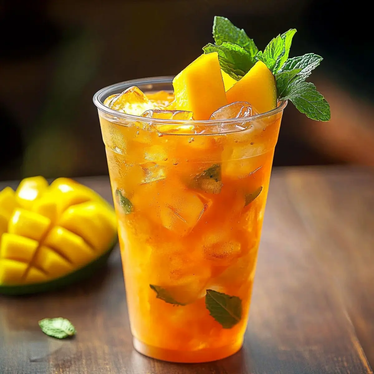 Homemade Mango Iced Tea
