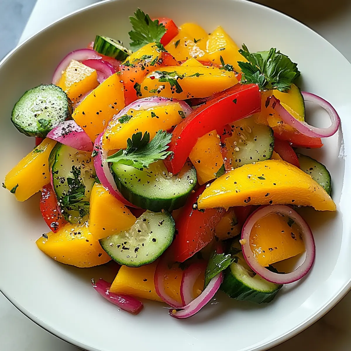 Mango Salad Recipe with Lime Dressing