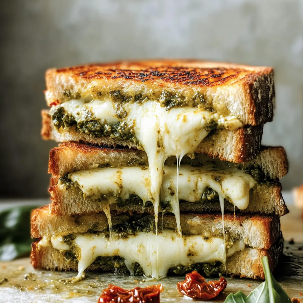 Sourdough Pesto Grilled Cheese
