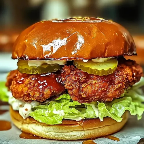 Baked Nashville Hot Chicken Sandwich with Honey