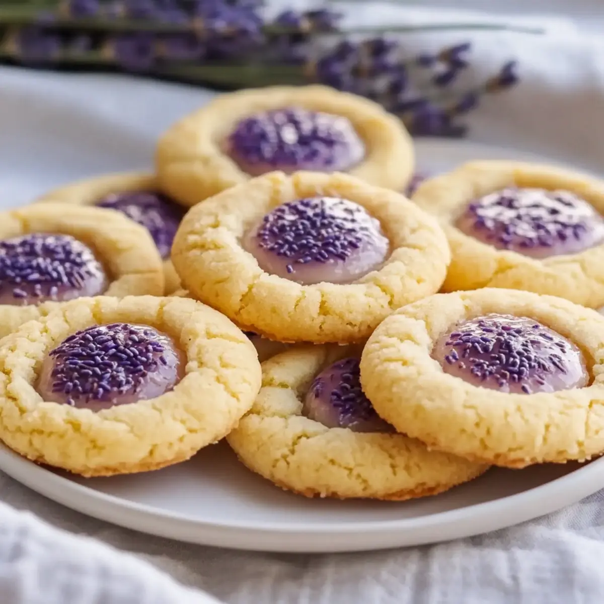 Lemon Lavender Thumbprint Cookies