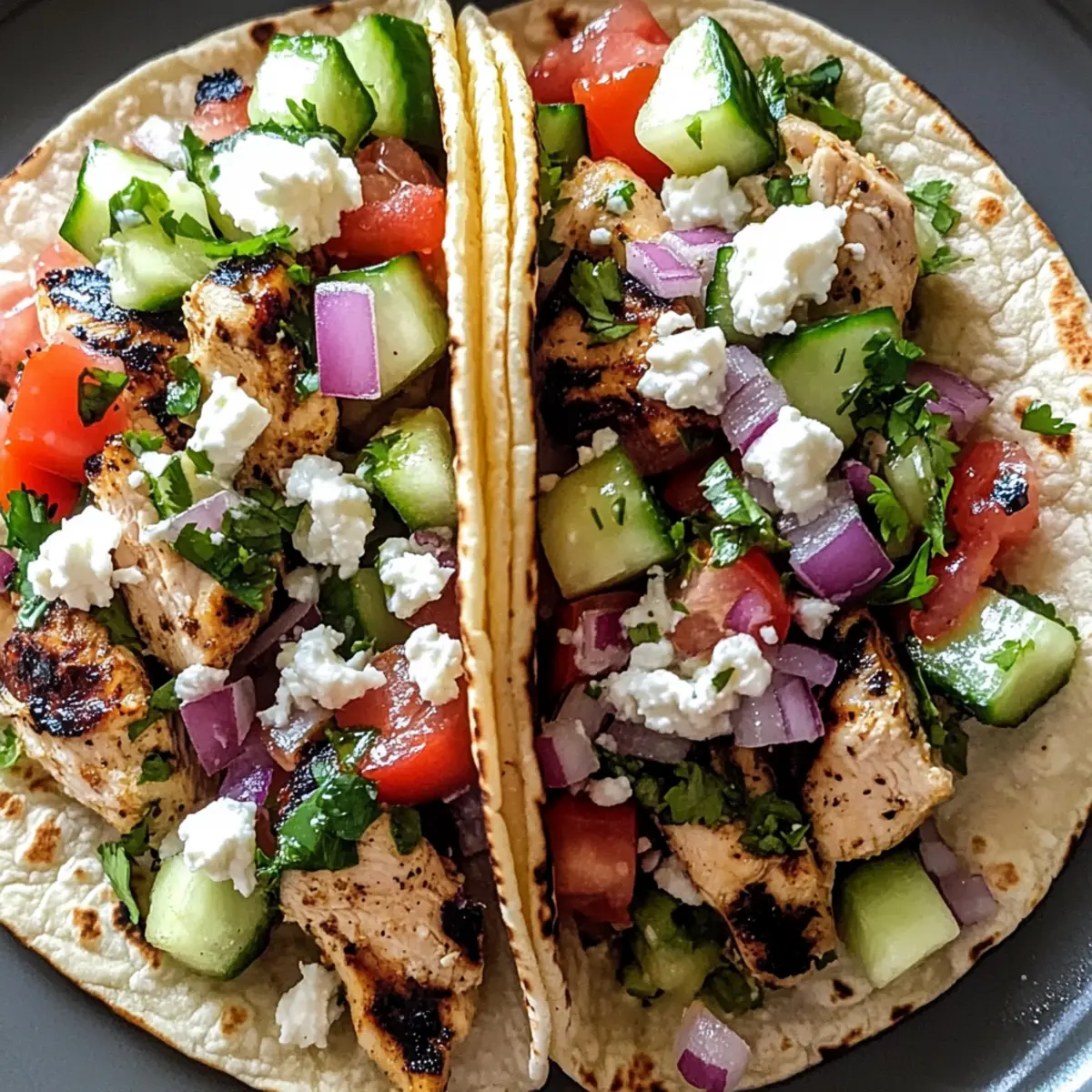 Mediterranean Chicken Tacos