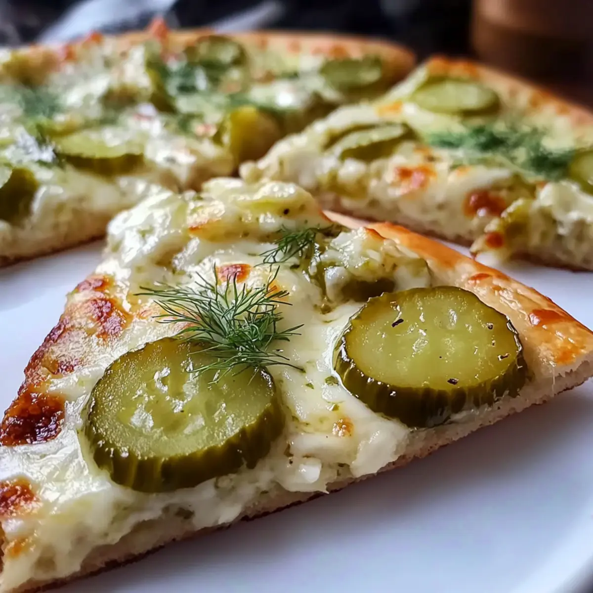 Dill Pickle and Garlic Pizza