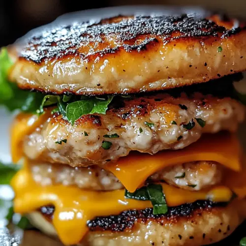 Cheddar Ranch Chicken Burgers