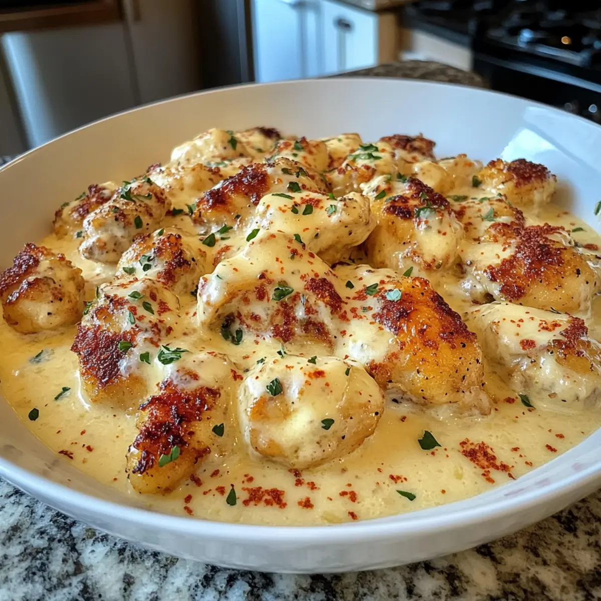 Cottage Cheese Parmesan Firecracker Chicken