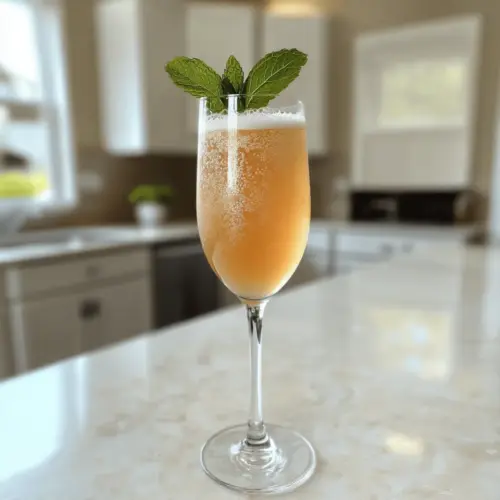 Peach Bellini Mocktail Recipe