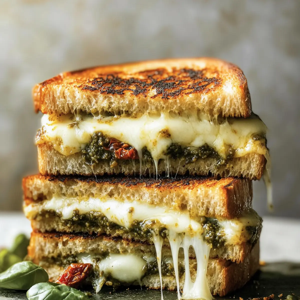 Sourdough Pesto Grilled Cheese