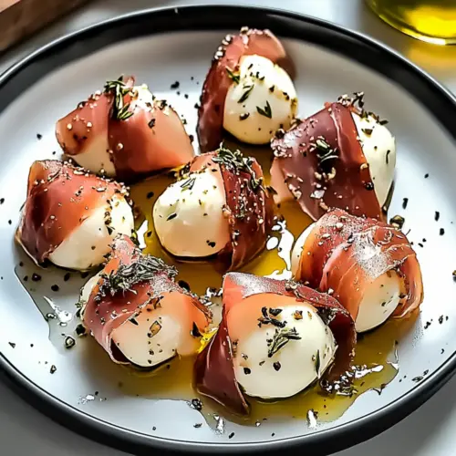 Prosciutto Wrapped Mozzarella Bites