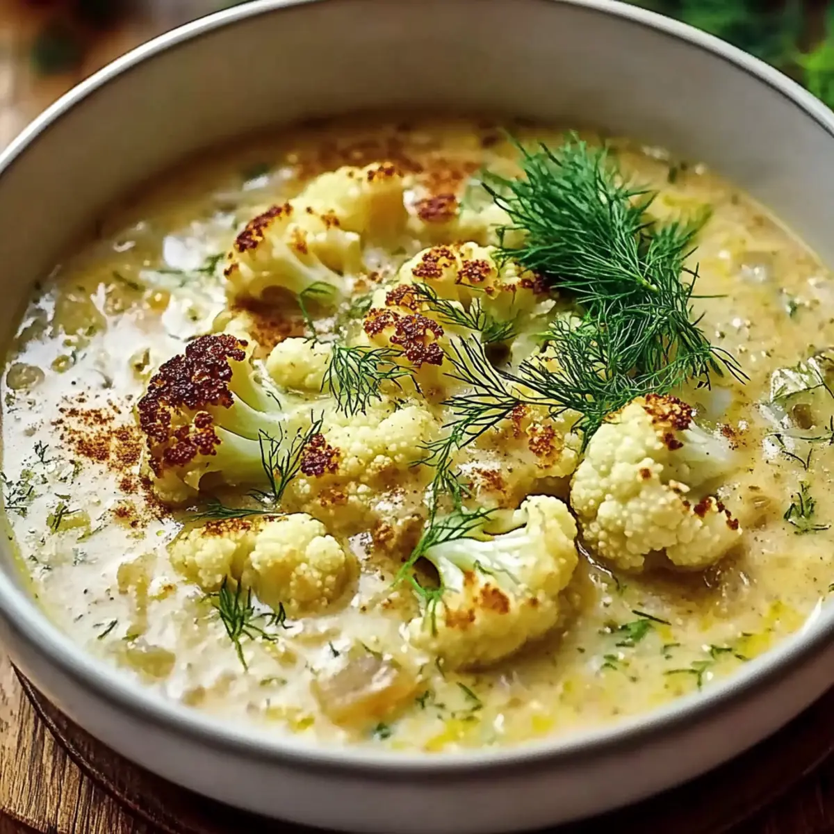 Mediterranean Cauliflower Soup