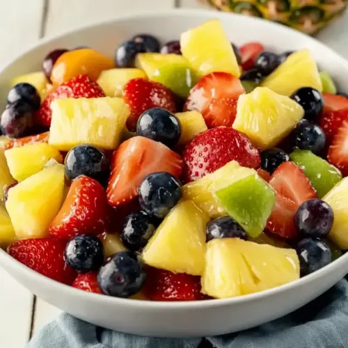 Fruit Salad with Honey Lime Dressing