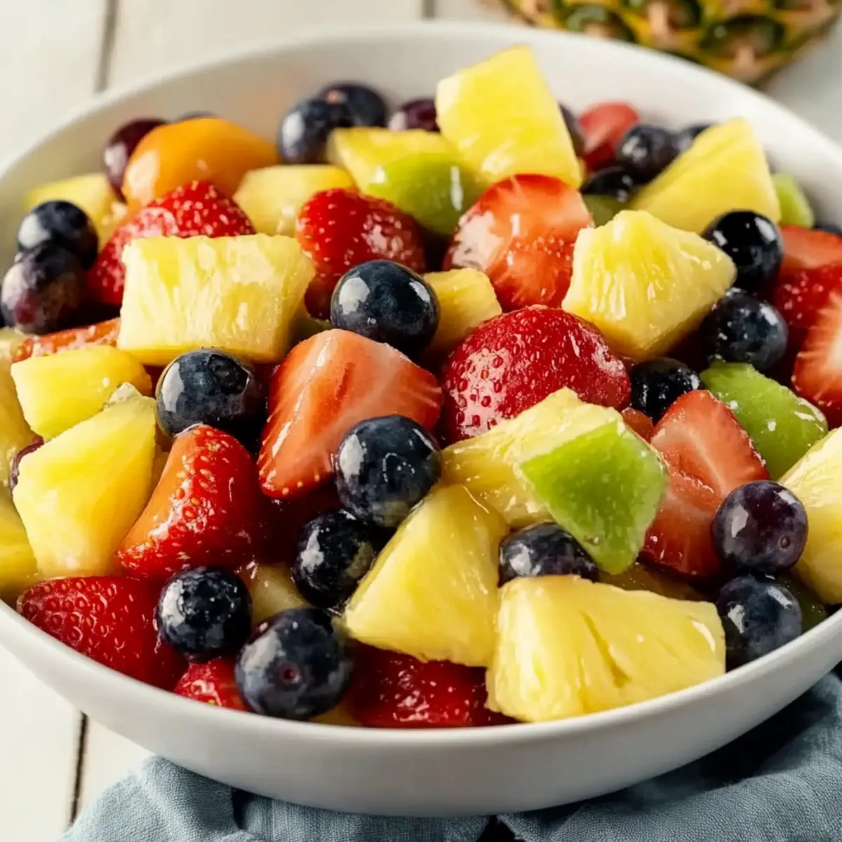 Fruit Salad with Honey Lime Dressing