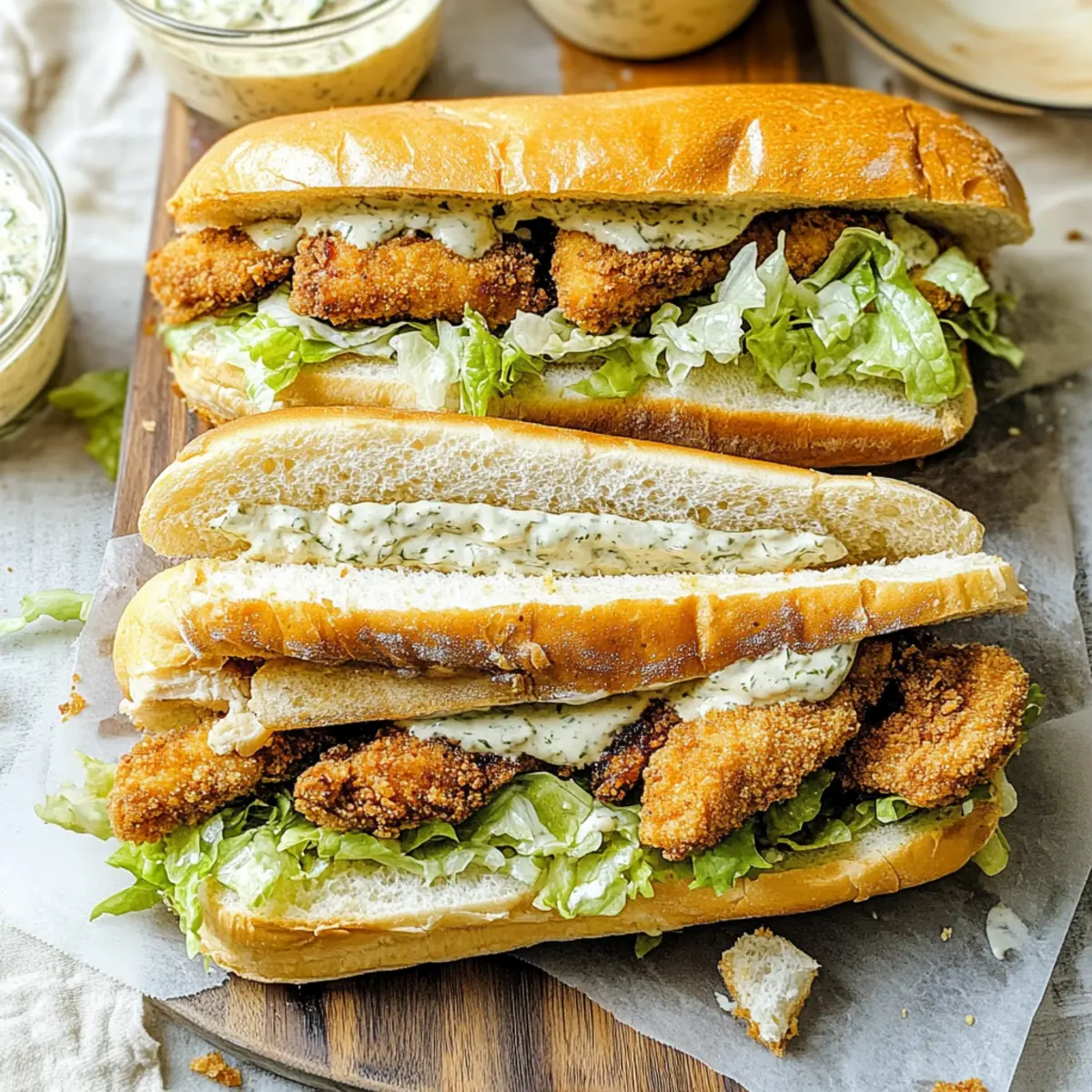 Chicken Caesar Sandwiches