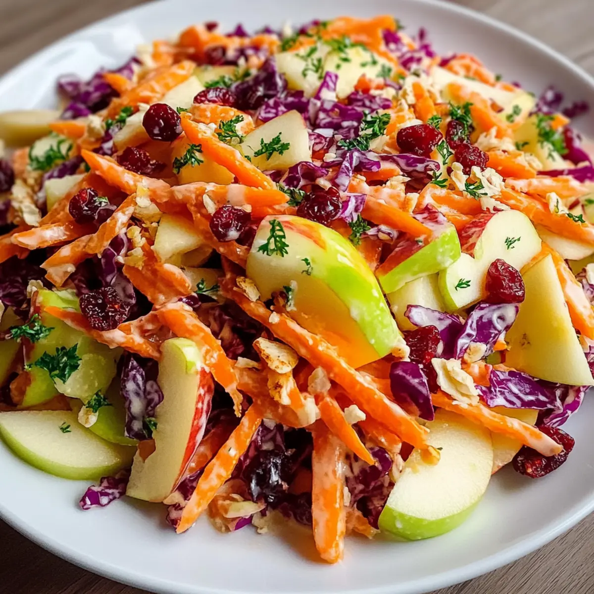 Crunchy Apple Carrot Salad with Creamy Citrus Dressing