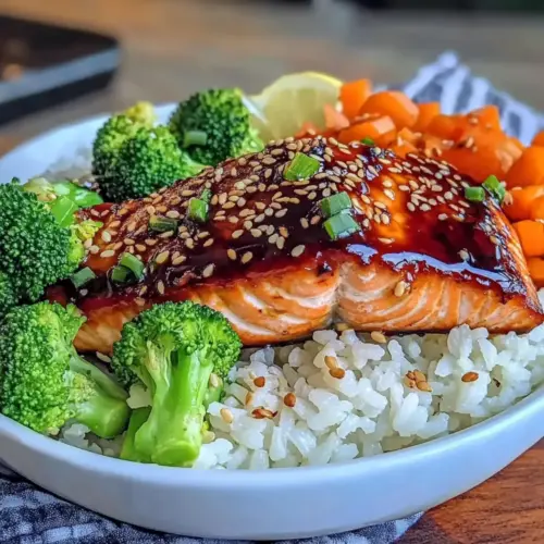Teriyaki Salmon Rice Bowl