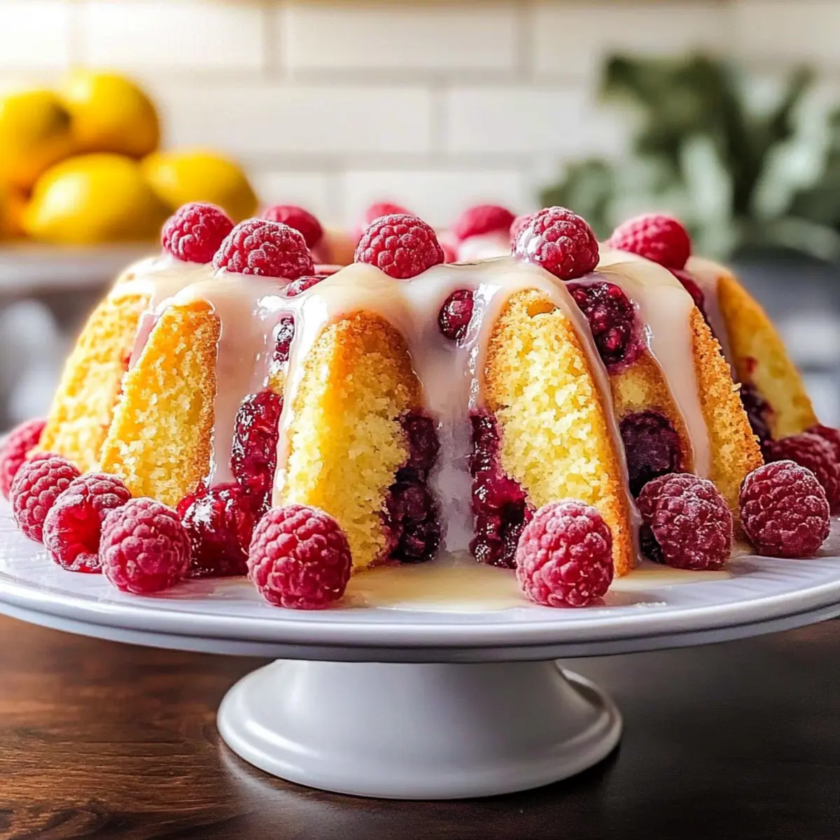Lemon Raspberry Bundt Cake