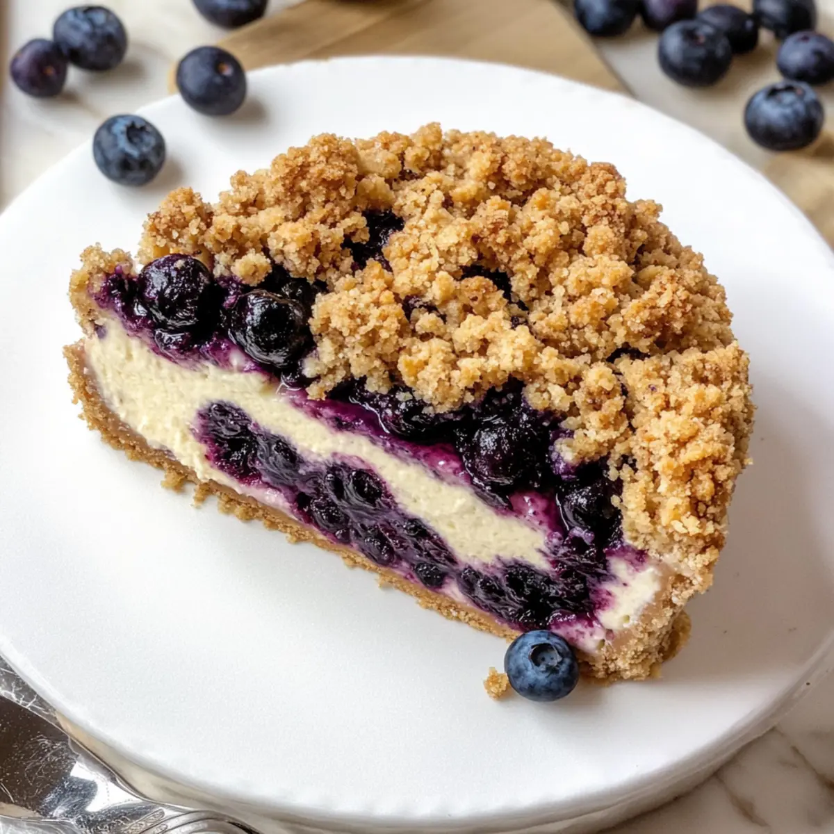 Blueberry Crumble Cheesecake