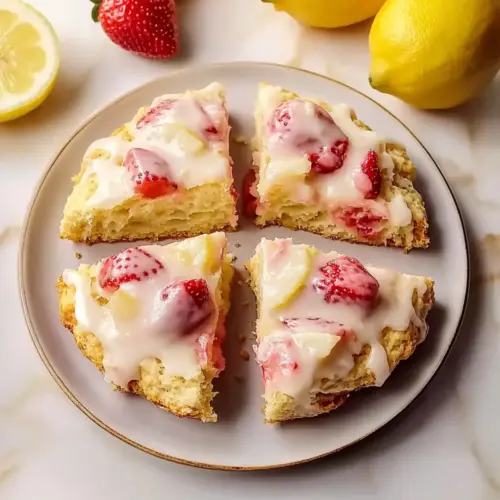 Strawberry Lemon Cream Scones