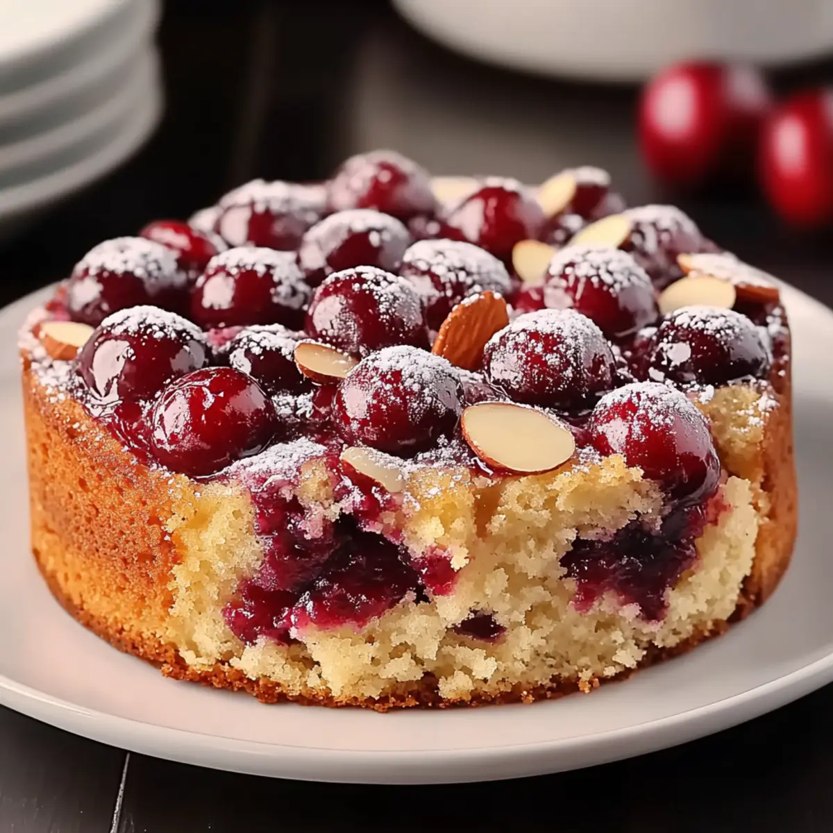 Cherry Almond Cake with Buttermilk