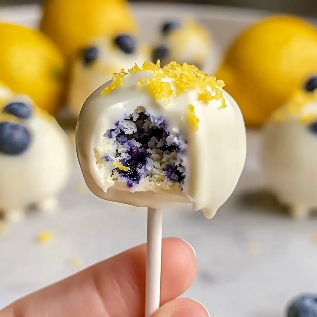 Lemon Blueberry Cake Pops