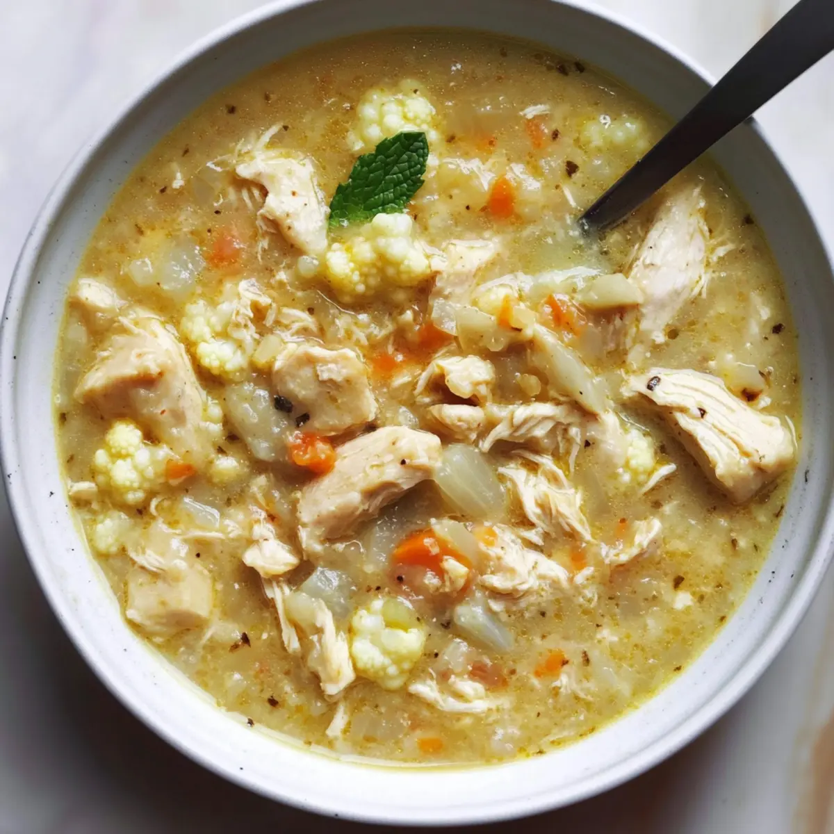 Cauliflower Chicken Soup