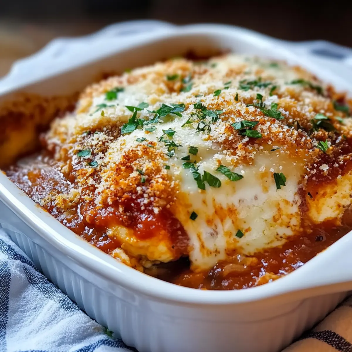 Keto Chicken Parmesan Casserole