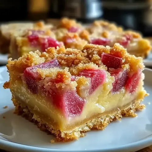 Rhubarb Custard Bars Recipe