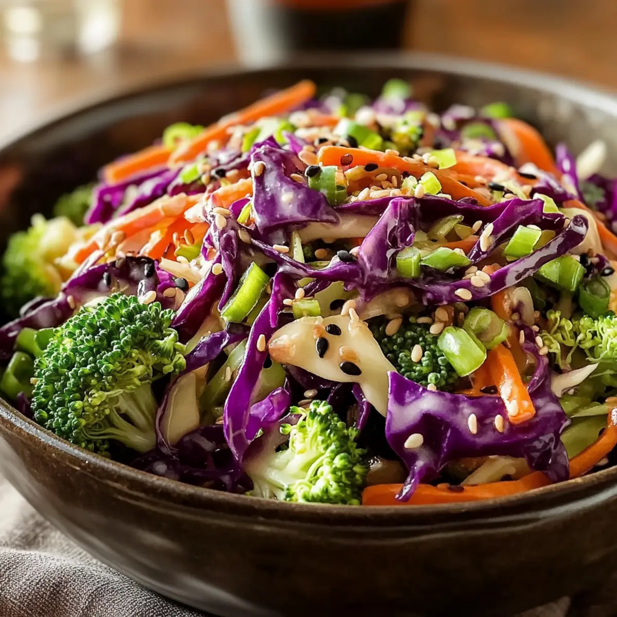 Asian Cabbage Salad with Sesame Ginger Dressing