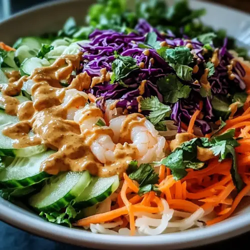 Spring Roll Salad with Peanut Dressing