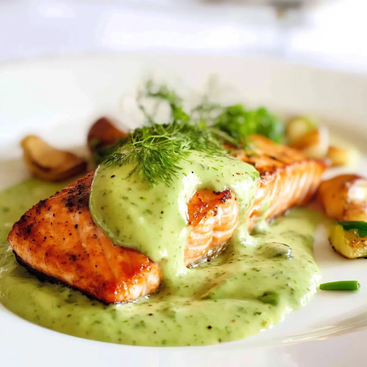 Salmon with Avocado Cream
