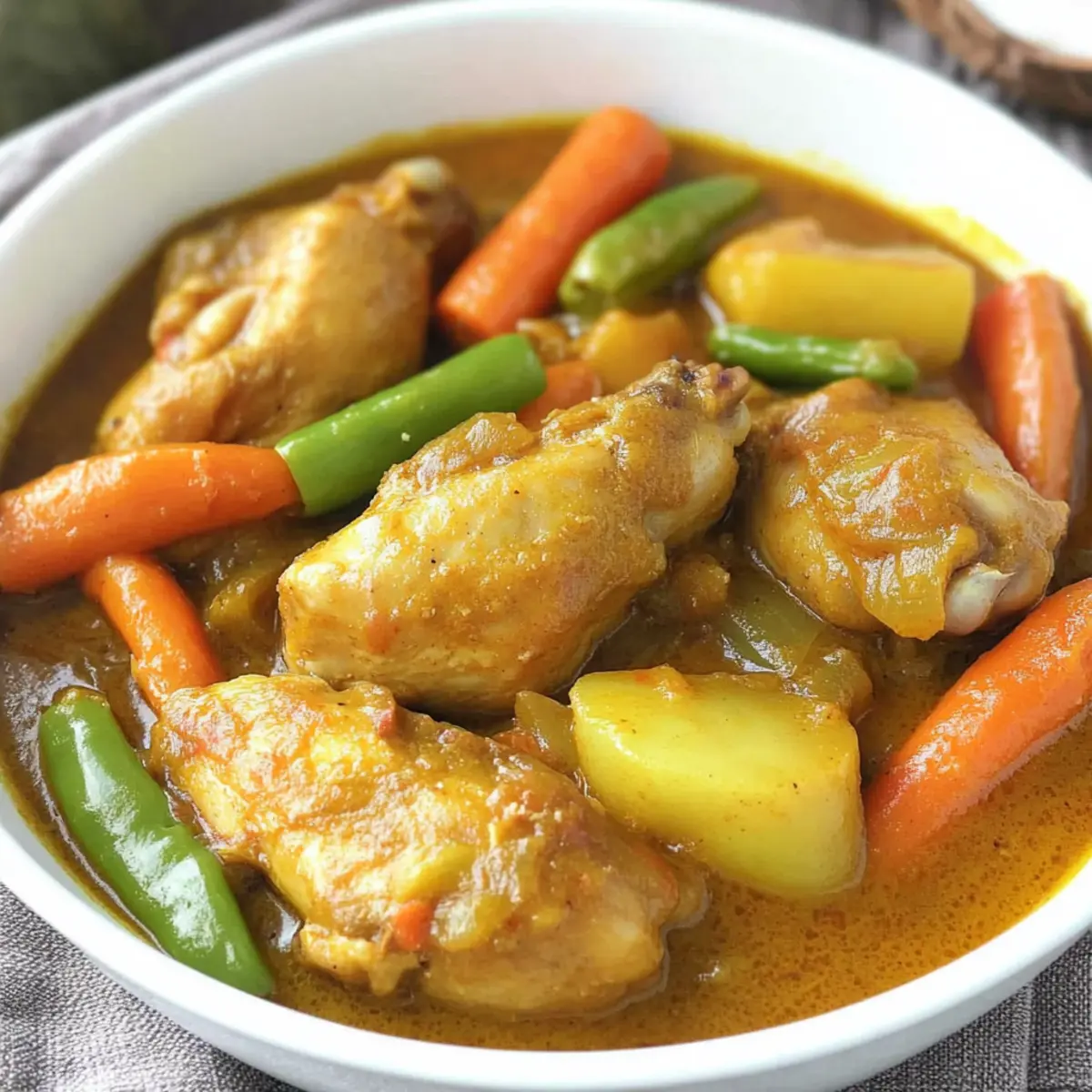Filipino Style Chicken Curry with coconut milk