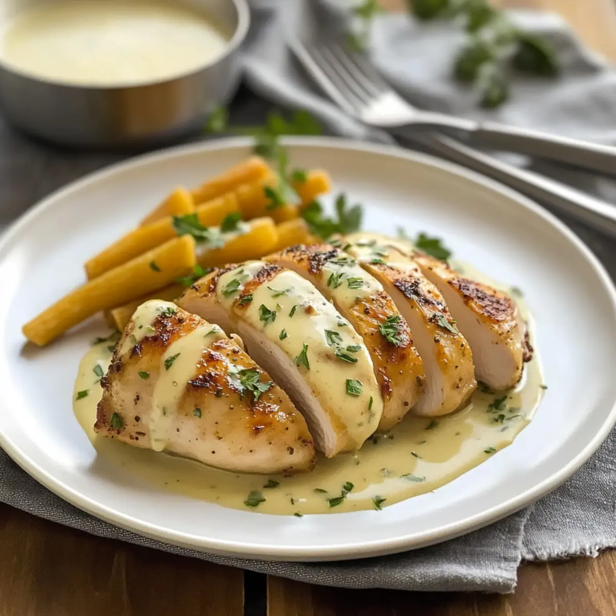 Chicken in White Wine Sauce