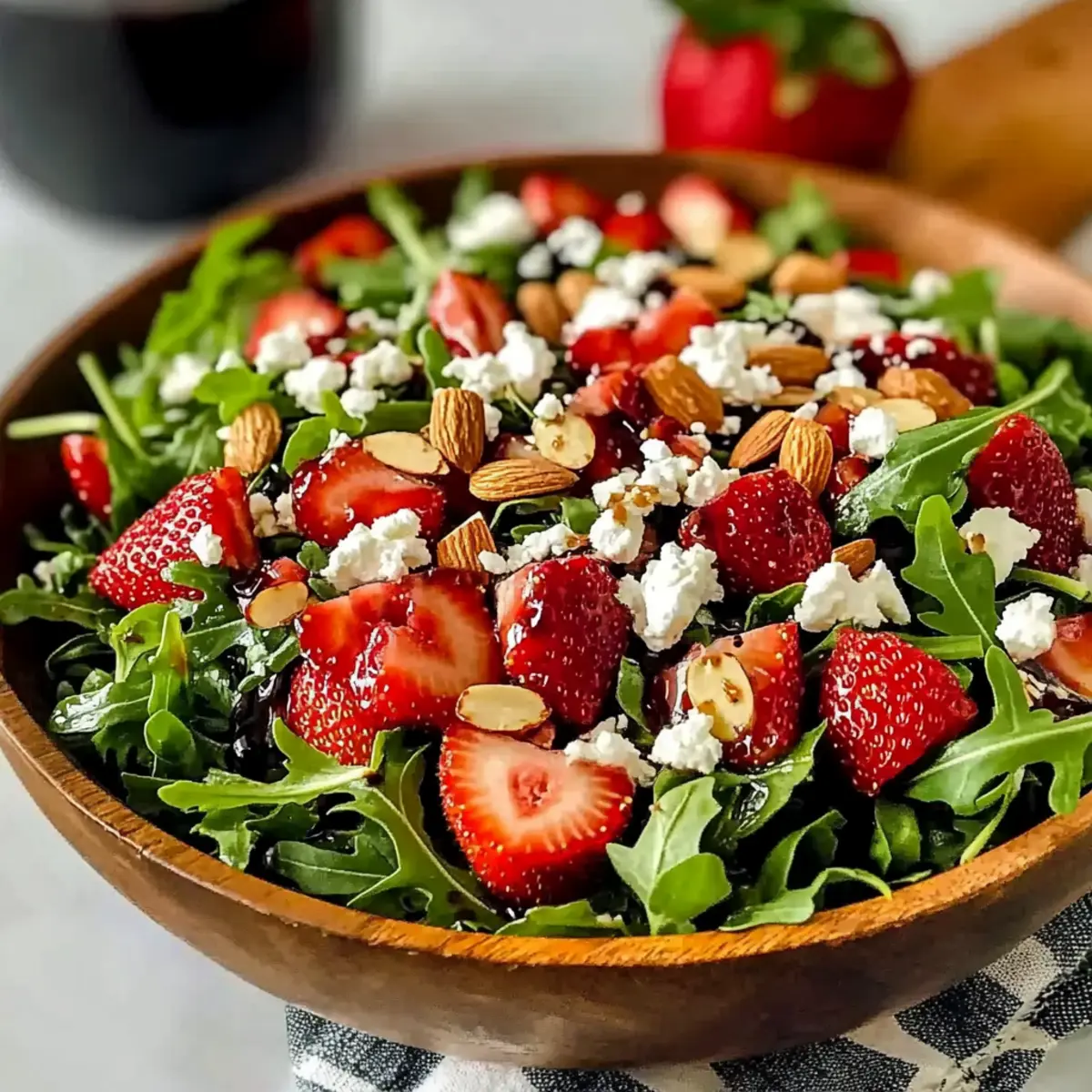 Strawberry Arugula Salad with Feta and Balsamic Vinaigrette