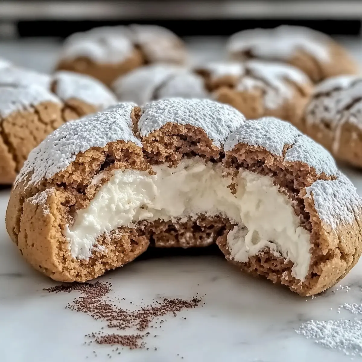 Tiramisu Crinkle Cookies
