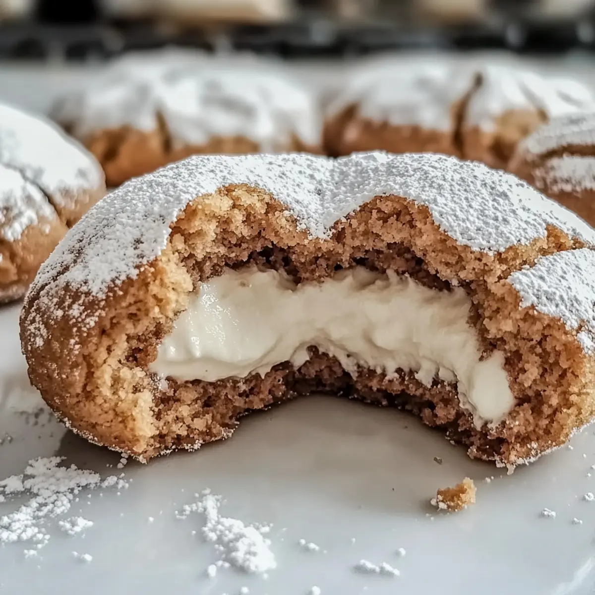 Tiramisu Crinkle Cookies
